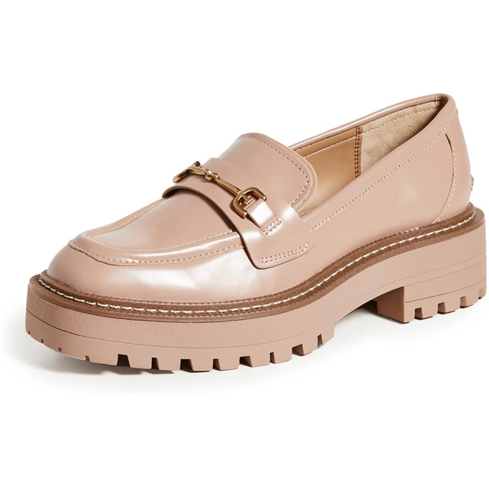 Sam Edelman Laurs Lug Sole Loafer, Maple Sugar, Size 10